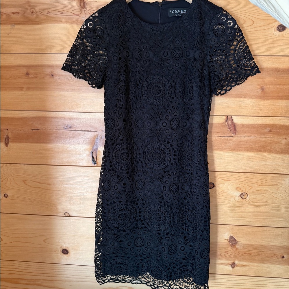 Laundry By Shelli Segal Black Lace Mini Dress